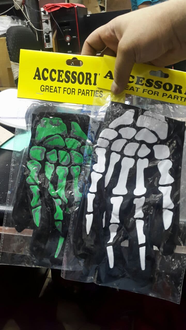 Kids Skeleton Gloves Costume