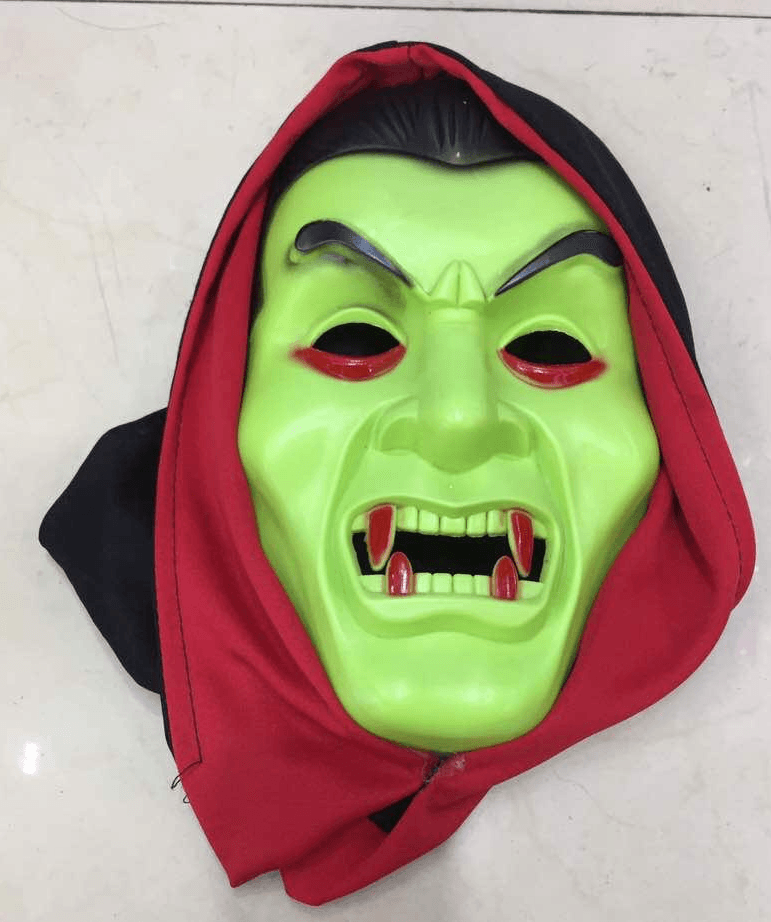 Kids Devil Hooded Mask - Various Colours - Dracula - Vampire Mask Costume