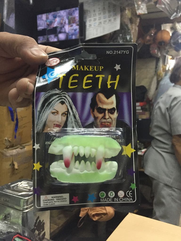 Kids Vampire Glow Teeth Costume