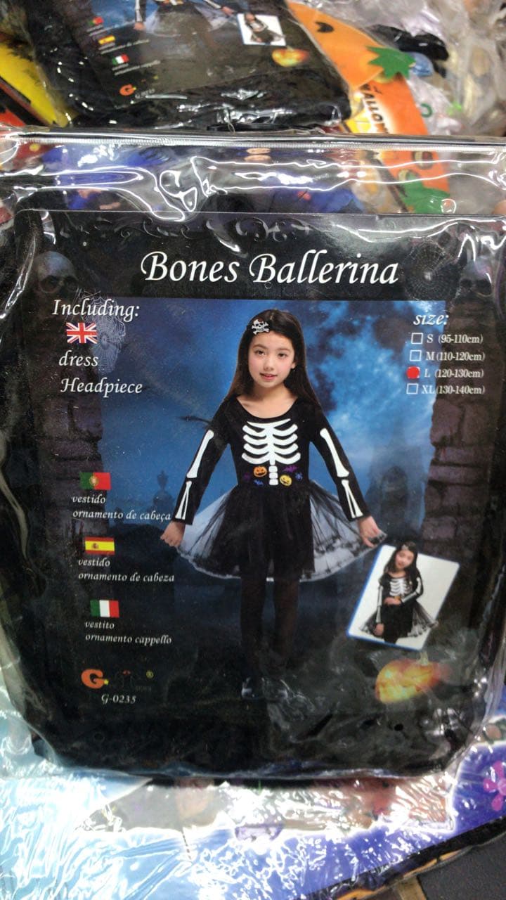 Kids Bones Ballerina Costume