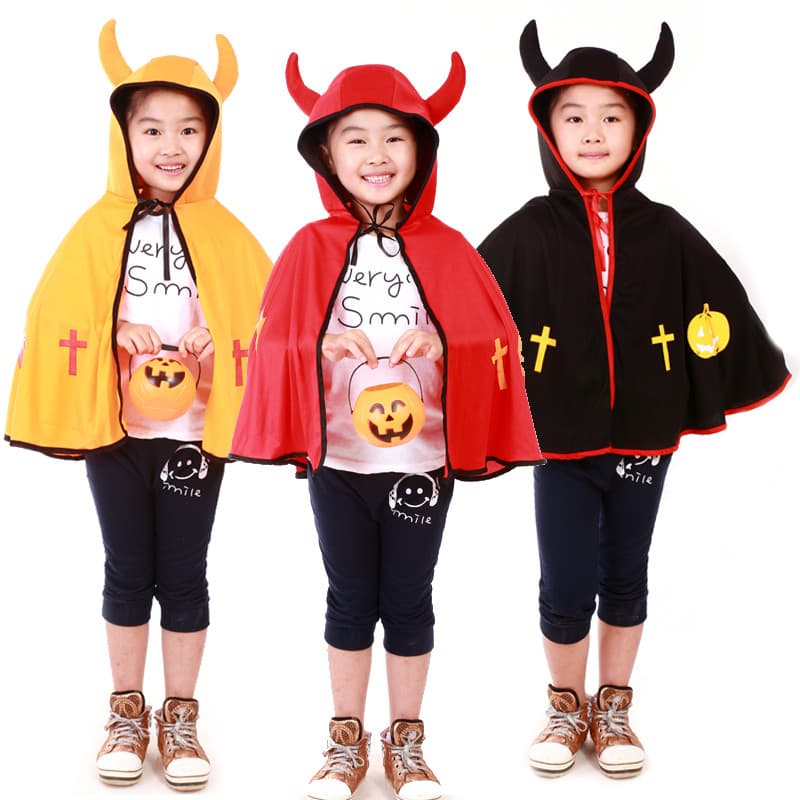 Kids Horn Cloaks Costume