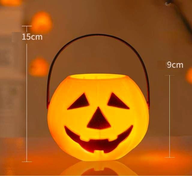Kids Jack-O-'Lantern - Pumpkin Basket with Light Costume