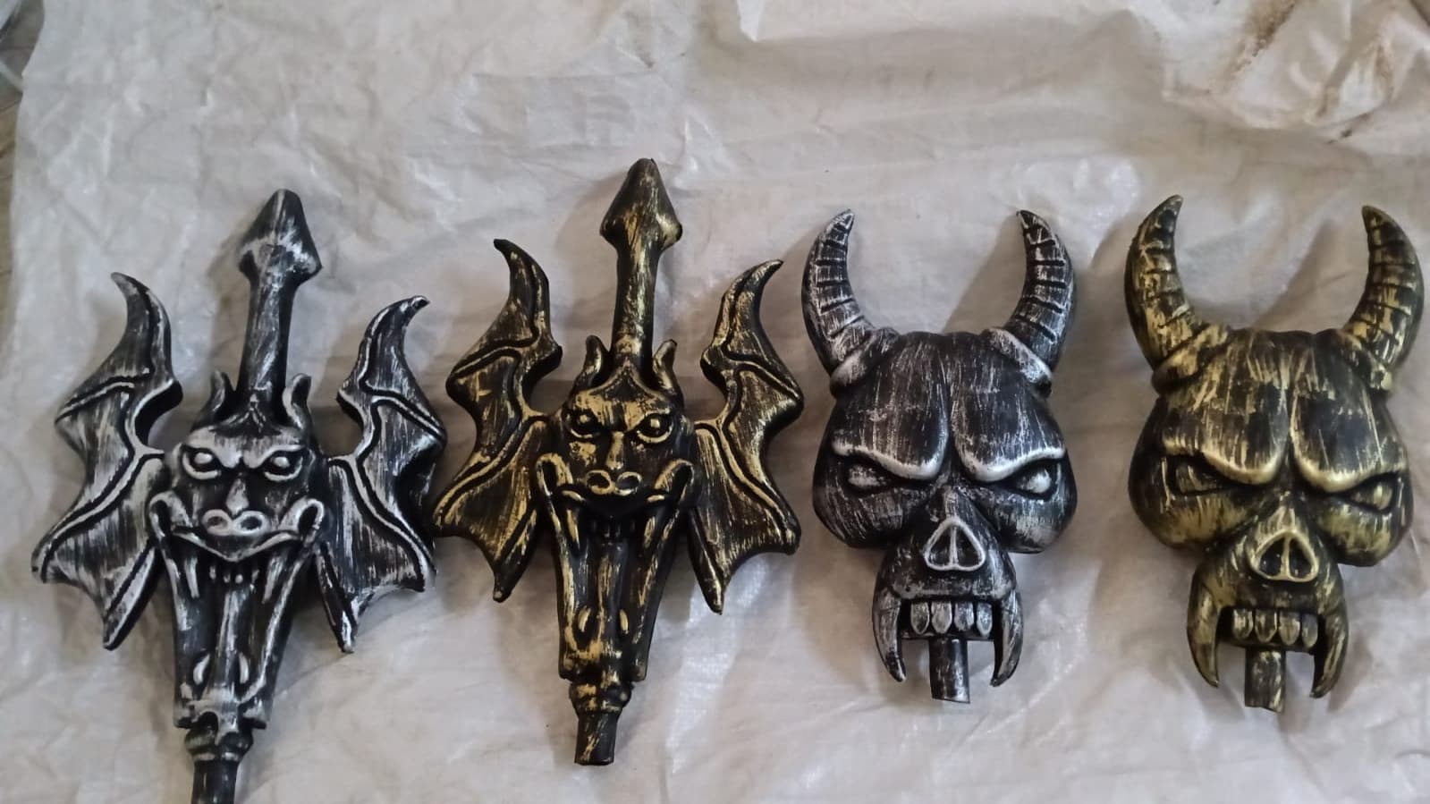 Kids Demon Head Trident Costume