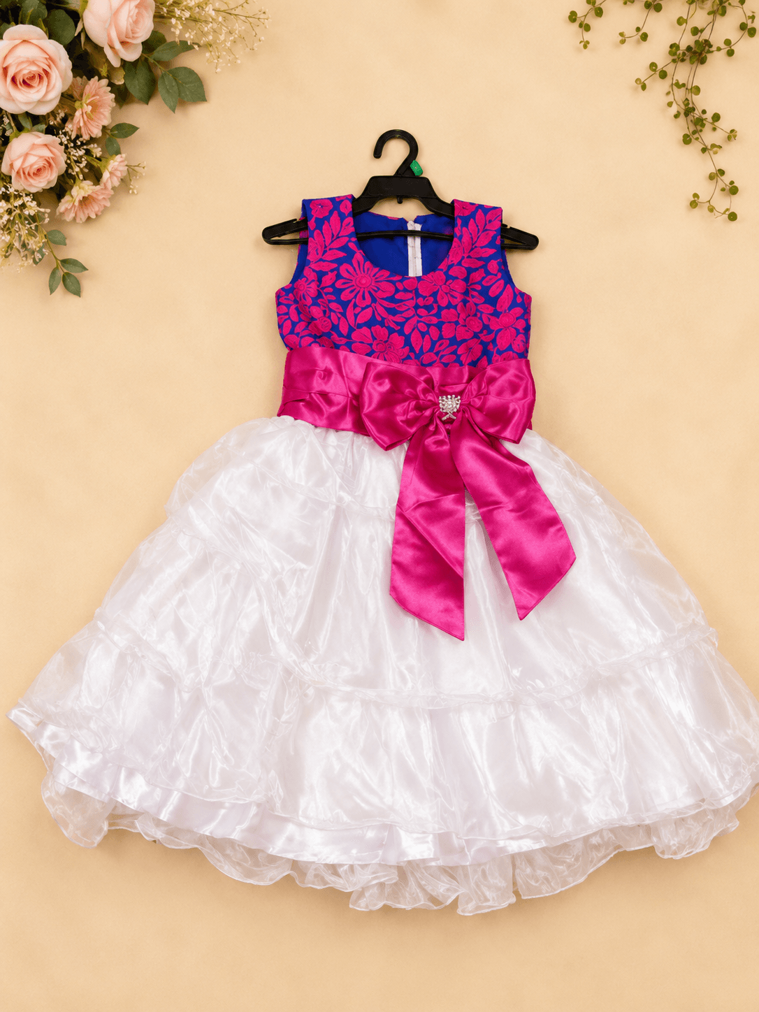 pink white tissue dress