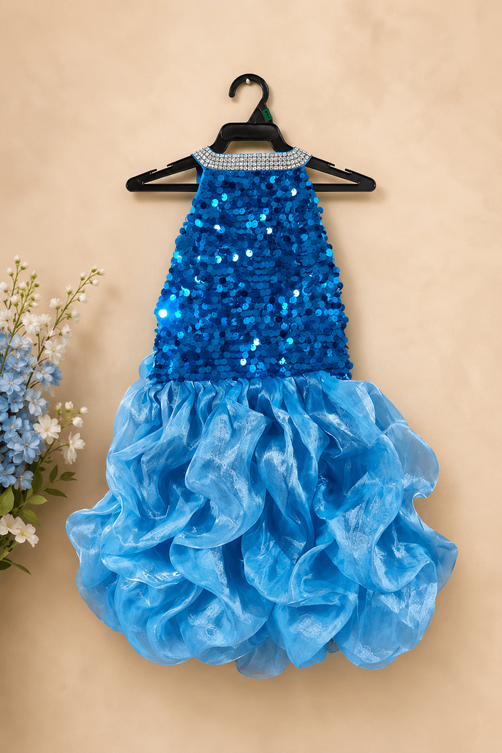 Blue Sequined Dress