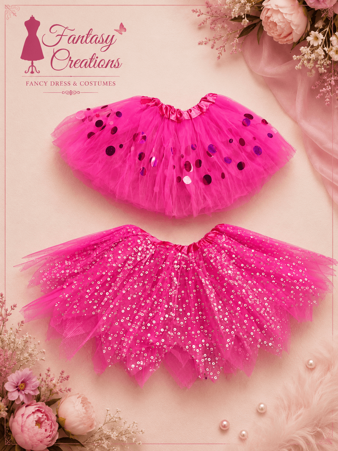 Pink siquined tutu skirt