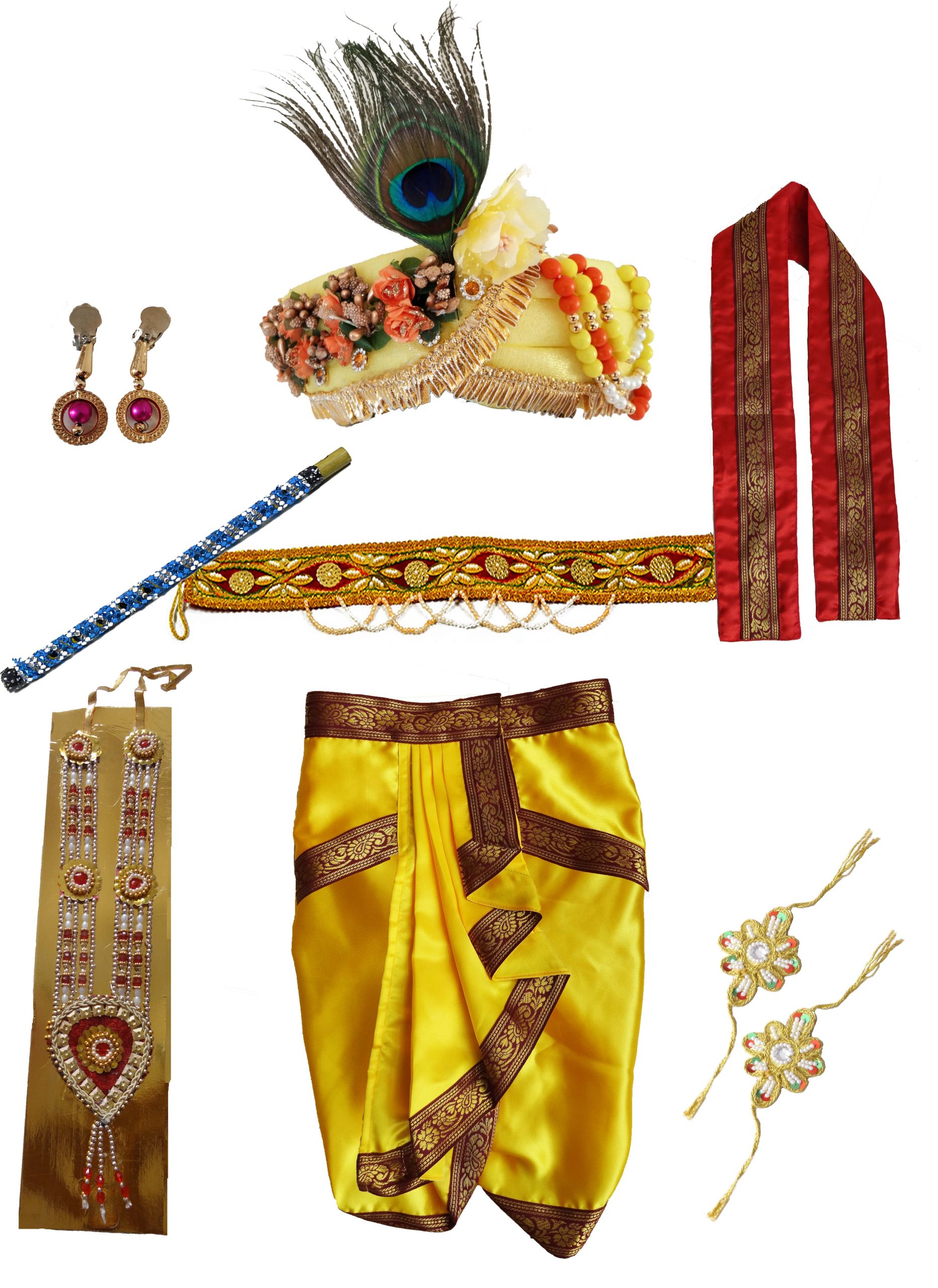 Pakhi Little Krishna Set - Classical Yellow - Fresh with Pagdi