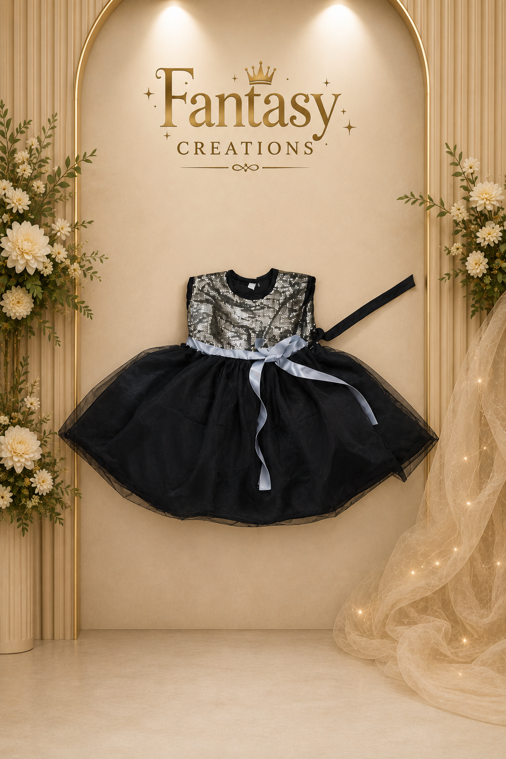 Black Sequined Dress