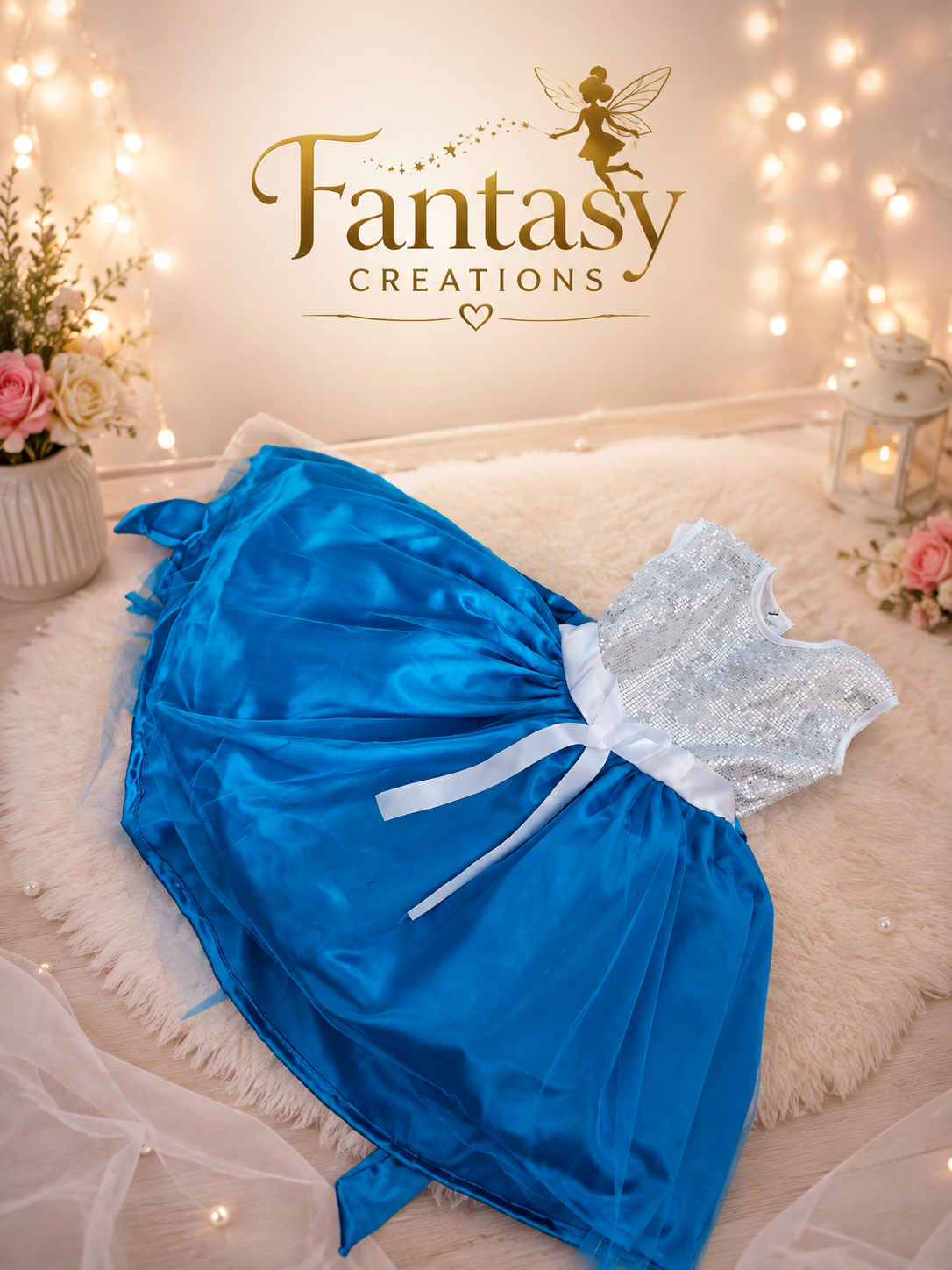 Blue tulle Dress