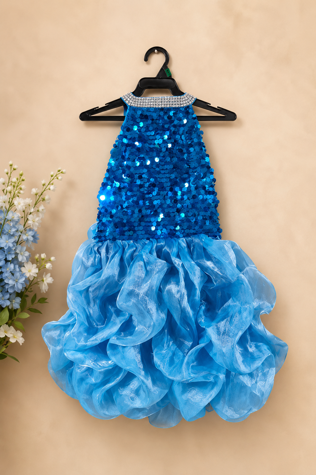 Blue Sequined Dress