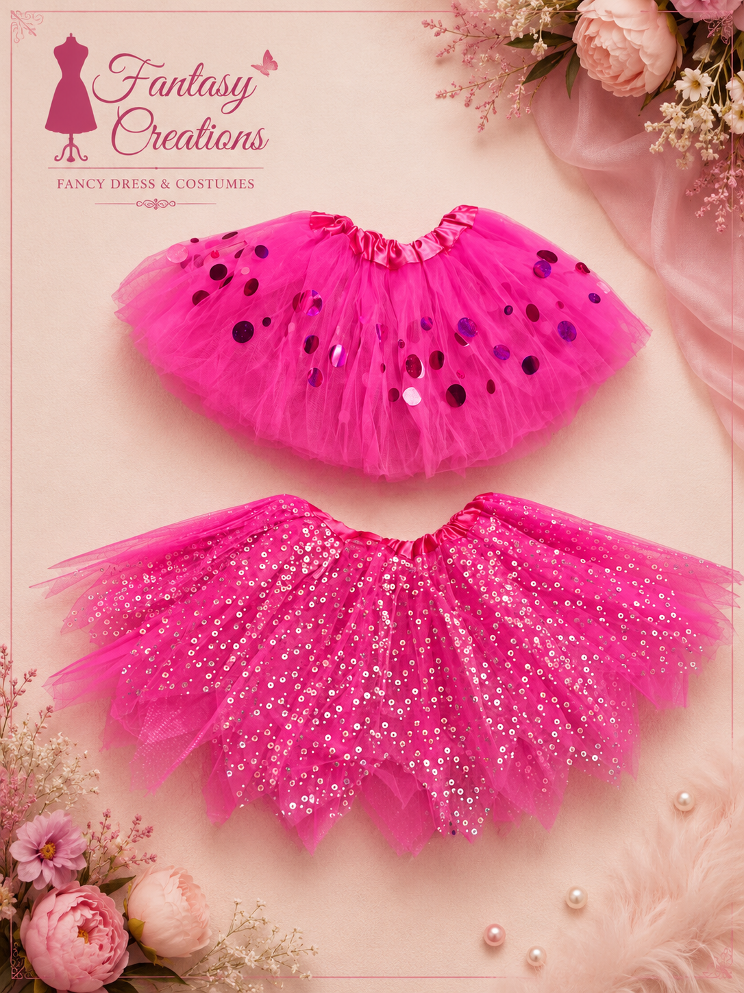 Pink siquined tutu skirt