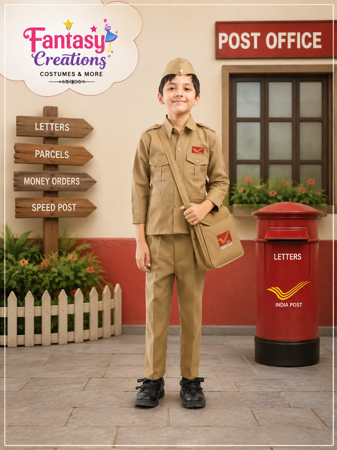 Postman Uniform cap and bag