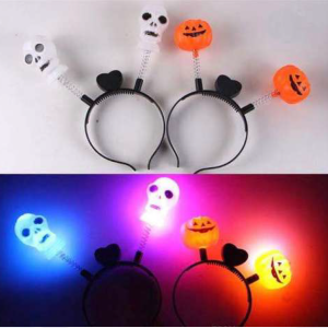 HA170 - LED Pumpkin & Skull Hairband